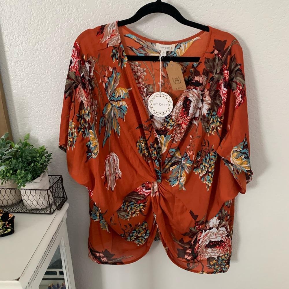 Umgee Floral Blouse | Size XL